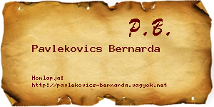 Pavlekovics Bernarda névjegykártya